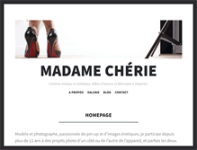 Tablet Screenshot of madame-cherie.com